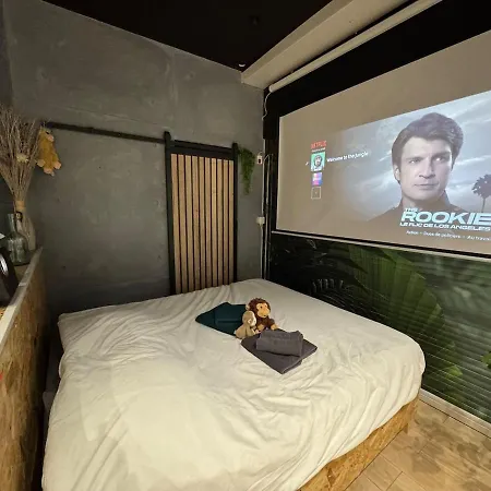 Jungle With Netflix And Video Projector Lyon
